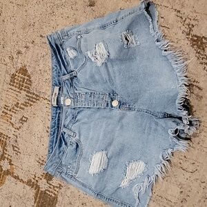Refuge Women Distressed Jean Shorts